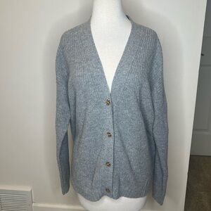 Kenneth Cole V-Neck Button Cardigan Sweater Cashmere Women's L NWT $300